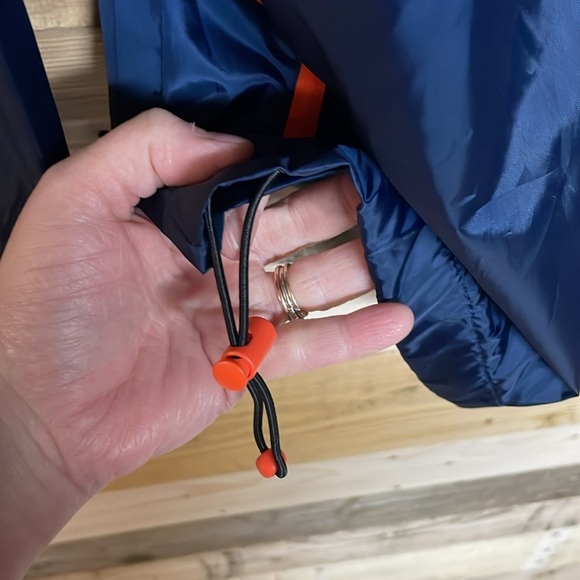 NFL Chicago Bears size small orange and blue windbreaker jacket with pockets - Picture 2 of 12